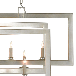 Люстра серебряная из пересекающихся прямоугольных элементов Intersecting Rectangles варинант исполнения - 1 | Loft Concept во Владивостоке