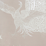 Обои ручная роспись в стиле Арт-деко Whistler Peacocks Special Colourway on Almost Mauve dyed silk варинант исполнения - 2 | Loft Concept во Владивостоке