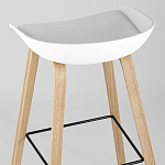 Барный стул на ножках из натурального дерева Boras White варинант исполнения - 6 | Loft Concept во Владивостоке