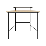 Стол письменный овальной формы с полкой LOUB WORKING TABLE BLACK OAK варинант исполнения - 1 | Loft Concept во Владивостоке