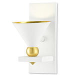 Бра с бело-золотыми плафоном в форме конуса Light Source варинант исполнения - 4 | Loft Concept во Владивостоке