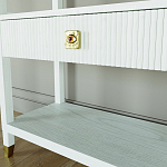 Стеллаж Elsa Dreams White со стеклянными полками и ящиком варинант исполнения - 5 | Loft Concept во Владивостоке