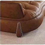 Диван кожаный с каркасом из массива дерева Medieval Furniture варинант исполнения - 3 | Loft Concept во Владивостоке