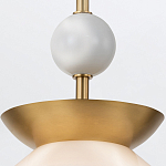 Подвесной светильник латунного цвета с конусовидным белым плафоном Quintiesse варинант исполнения - 4 | Loft Concept во Владивостоке