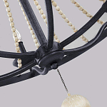 Люстра с 6-ю лампами и кремовыми деревянными бусинами Feiss варинант исполнения - 4 | Loft Concept во Владивостоке