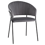 Стул в велюре серого цвета Horizon варинант исполнения - 1 | Loft Concept во Владивостоке