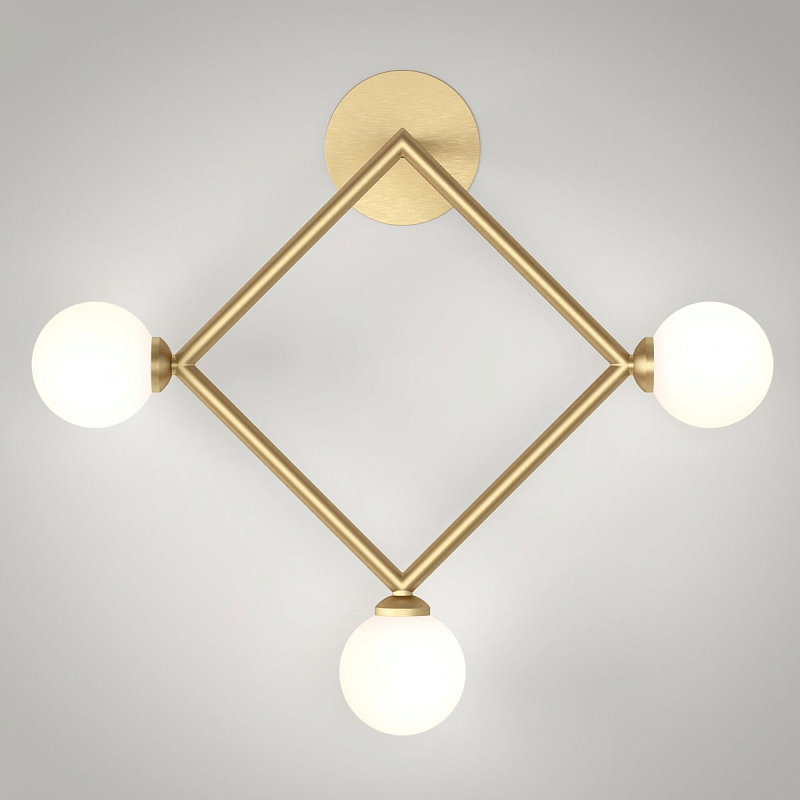 Бра Areti Rhombus Wall Золотой Белый Бра Areti Rhombus Wall Золотой Белый во Владивостоке | Loft Concept