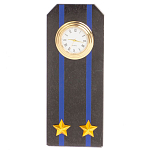 Часы погон подарочные настольные Авиация ВМФ из натурального камня Змеевик Military Clock варинант исполнения - 16 | Loft Concept во Владивостоке