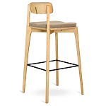 Барный стул из массива ясеня Elegant Ash Shape варинант исполнения - 4 | Loft Concept во Владивостоке