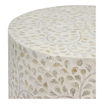 Приставной столик с рисунком из раковин устриц Bone Inlay варинант исполнения - 3 | Loft Concept во Владивостоке