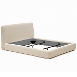 Кровать со съемным бежевым чехлом из ткани букле White Boucle Collection варинант исполнения - 1 | Loft Concept во Владивостоке