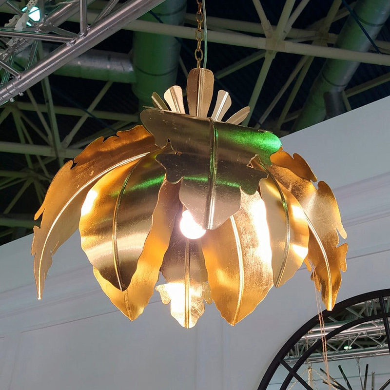 Подвесной светильник Tropical Leaves Hanging lamp Золотой Подвесной светильник Tropical Leaves Hanging lamp Золотой во Владивостоке | Loft Concept
