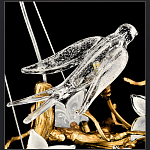 Люстра в виде золотой ветки с цветами и птичками Marvelous Garden варинант исполнения - 10 | Loft Concept во Владивостоке