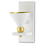 Бра с бело-золотыми плафоном в форме конуса Light Source варинант исполнения - 3 | Loft Concept во Владивостоке