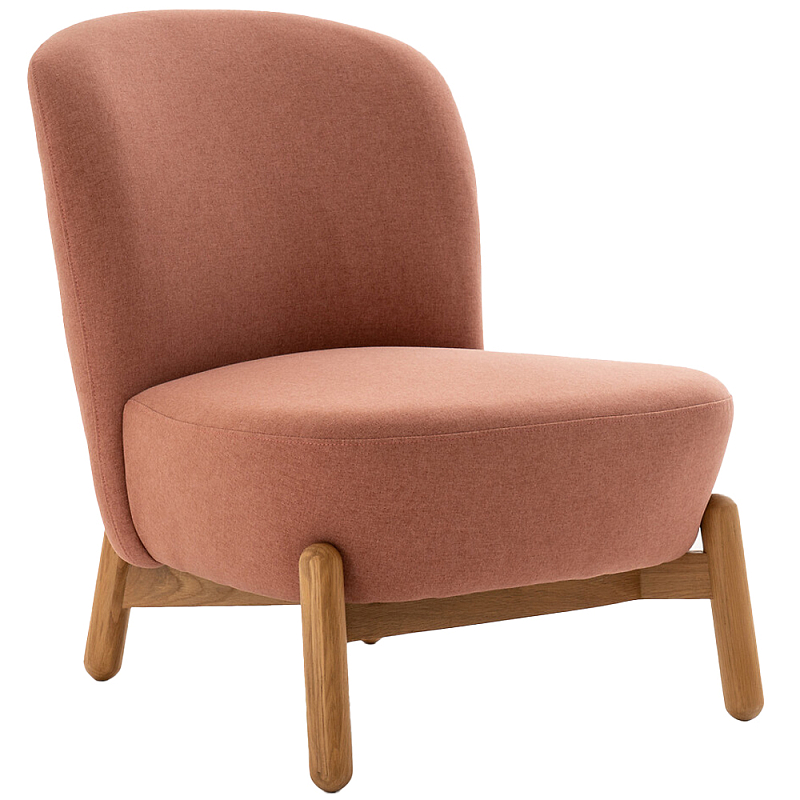 Кресло на деревянных ножках Olguin Pink Chair Древесина Розовый Кресло на деревянных ножках Olguin Pink Chair Древесина Розовый во Владивостоке | Loft Concept