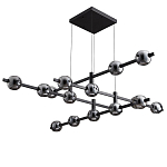 Люстра подвесная черная в сочетании с серыми стеклянными плафонами Embodiment варинант исполнения - 1 | Loft Concept во Владивостоке