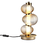 Настольная лампа с 3-мя рифлеными стеклянными шарами Marcelh Light варинант исполнения - 2 | Loft Concept во Владивостоке
