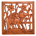 Панно из дерева слов и цветы Panel With Animals варинант исполнения - 1 | Loft Concept во Владивостоке