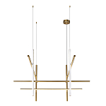 Люстра с 8-ю пересекающимися цилиндрическими плафонами на тонких тросах Trumpet tube варинант исполнения - 4 | Loft Concept во Владивостоке