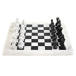 Шахматы классические с белой доской из натурального камня Мрамор Decorative Thematic Chess варинант исполнения - 1 | Loft Concept во Владивостоке