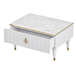 Стол журнальный белый с ящиком Expanses of Beauty варинант исполнения - 2 | Loft Concept во Владивостоке