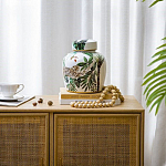 Ваза с крышкой фарфоровая с ручной росписью Leopard Collection  варинант исполнения - 4 | Loft Concept во Владивостоке