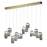 Подвесной светильник линейный с плафонами волнистой формы из фактурного стекла Big Wave варинант исполнения - 3 | Loft Concept во Владивостоке