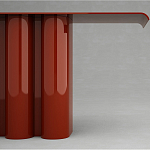 Консоль красная с цилиндрическим основанием Giorgio варинант исполнения - 2 | Loft Concept во Владивостоке