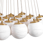 Люстра подвесная круглая с сферическими плафонами из натурального камня Glowing Spheres варинант исполнения - 7 | Loft Concept во Владивостоке