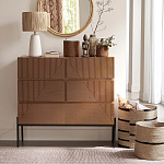 Комод с геометрическим рисунком на ящиках Anders Dark Wood варинант исполнения - 7 | Loft Concept во Владивостоке