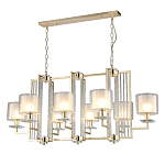 Люстра прямоугольной формы с 8-ю цилиндрическими плафонами из стекла Laurent варинант исполнения - 6 | Loft Concept во Владивостоке