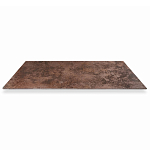 Стол обеденный с коричневой прямоугольной столешницей из керамики на четырех металлических ножках Brown Ceramics варинант исполнения - 2 | Loft Concept во Владивостоке