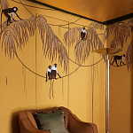 Обои с вышивкой ручной работы Étienne Original colourway on wool sateen варинант исполнения - 3 | Loft Concept во Владивостоке