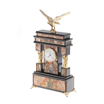 Часы настольные из яшмы и бронзы с декором в виде горного орла Eagle Stone Clock варинант исполнения - 2 | Loft Concept во Владивостоке