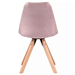 Стул мягкий с высокой спинкой на деревянных ножках Chair Dusty Pink варинант исполнения - 4 | Loft Concept во Владивостоке