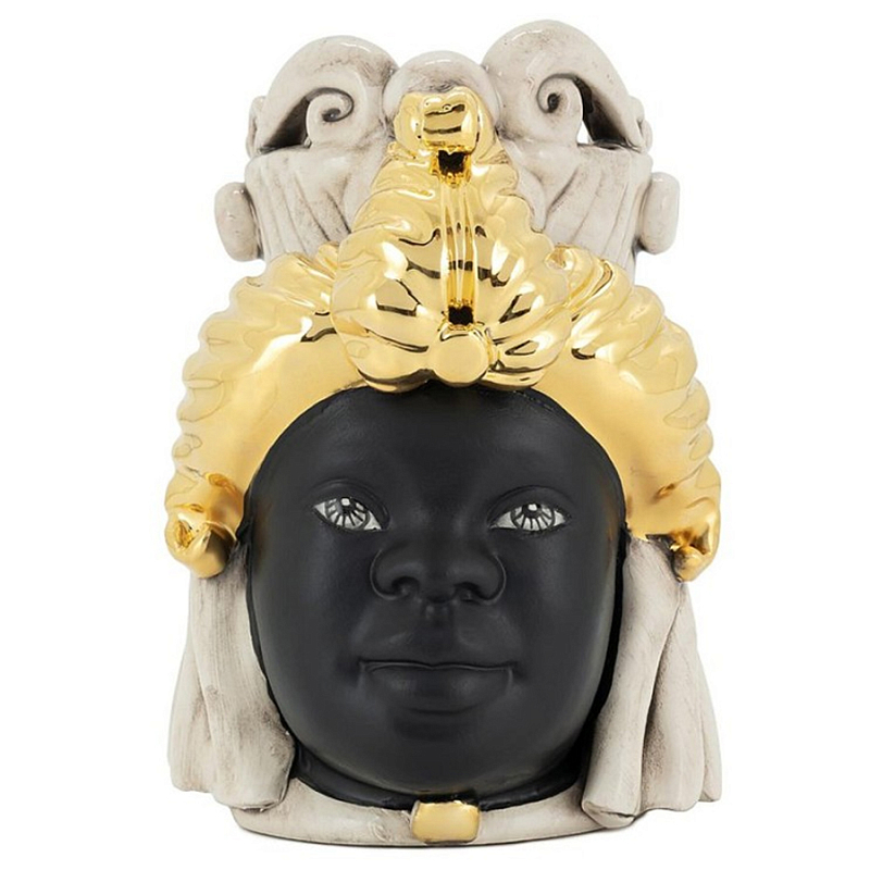 Ваза Vase Moro Lady Small Chic Черный Золотой Бежевый Ваза Vase Moro Lady Small Chic Черный Золотой Бежевый во Владивостоке | Loft Concept