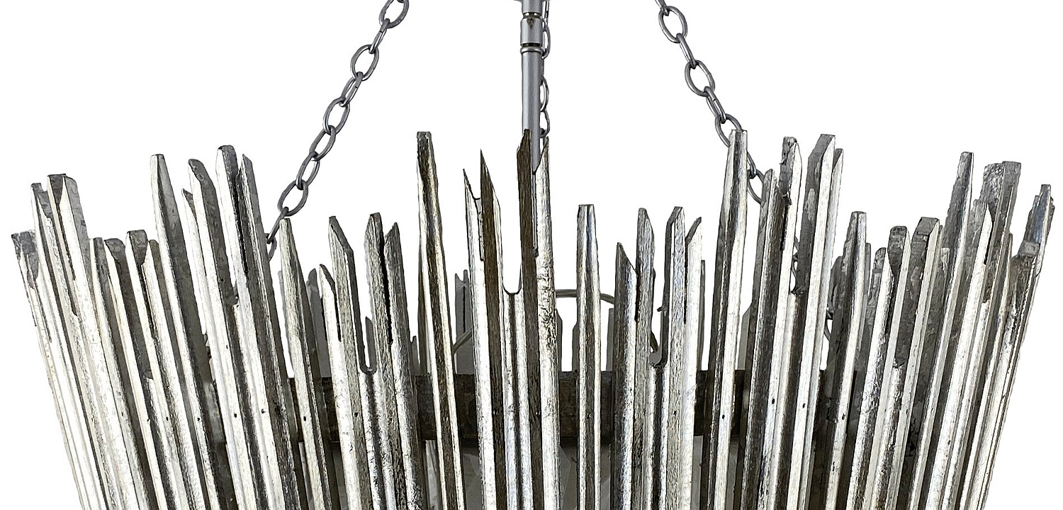 Люстра Ragna Silver Wooden Rods Chandelier Люстра Ragna Silver Wooden Rods Chandelier - Loft-Concept во Владивостоке