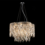 Люстра подвесная с хрустальными подвесками и металлическим основанием цвета Хром Ludivine Lighting варинант исполнения - 4 | Loft Concept во Владивостоке