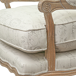 Кресло со спинкой из ротанга Ellie Rattan Armchair beige print flax варинант исполнения - 4 | Loft Concept во Владивостоке