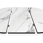Стол обеденный раздвижной со столешницей белый мрамор Magali варинант исполнения - 7 | Loft Concept во Владивостоке