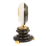 Часы настольные бронзовые из натуральных камней Мрамор и Змеевик Stone Clock варинант исполнения - 6 | Loft Concept во Владивостоке