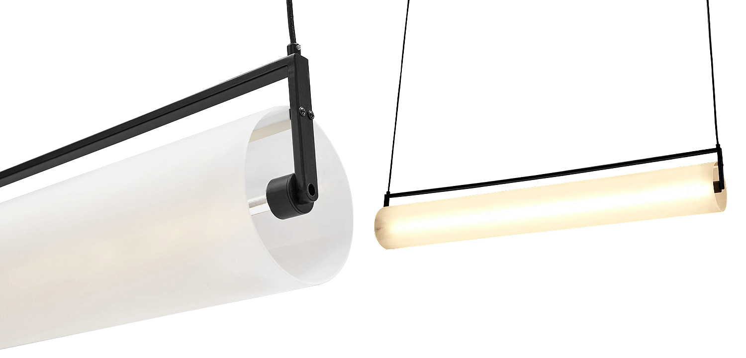 Дизайнерский линейный подвесной светильник CANVAS LINEAR HANGING LAMP Дизайнерский линейный подвесной светильник CANVAS LINEAR HANGING LAMP - Loft-Concept во Владивостоке