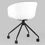 Офисное кресло из пластика с мягким сиденьем Eggshell Black варинант исполнения - 6 | Loft Concept во Владивостоке