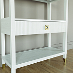 Стеллаж Elsa Dreams White со стеклянными полками и ящиком варинант исполнения - 2 | Loft Concept во Владивостоке