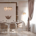 Бра с металлическим основанием золотого цвета и хрустальными подвесками Textured Glass варинант исполнения - 8 | Loft Concept во Владивостоке