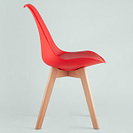 Стул с основой из пластика и мягким сиденьем Arvika Red варинант исполнения - 3 | Loft Concept во Владивостоке