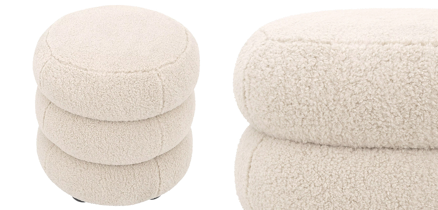Пуф Eichholtz Stool Tulum Brisbane Cream Пуф Eichholtz Stool Tulum Brisbane Cream - Loft-Concept во Владивостоке