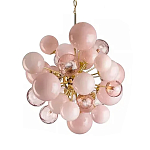 Люстра розовые шары на золотом каркасе Pink Light Bubbles варинант исполнения - 2 | Loft Concept во Владивостоке