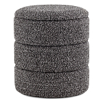 Пуф Three Gray в ткани букле серого цвета варинант исполнения - 1 | Loft Concept во Владивостоке