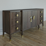 Большой Комод-буфет Elsa Dreams Walnut с ящиками варинант исполнения - 4 | Loft Concept во Владивостоке